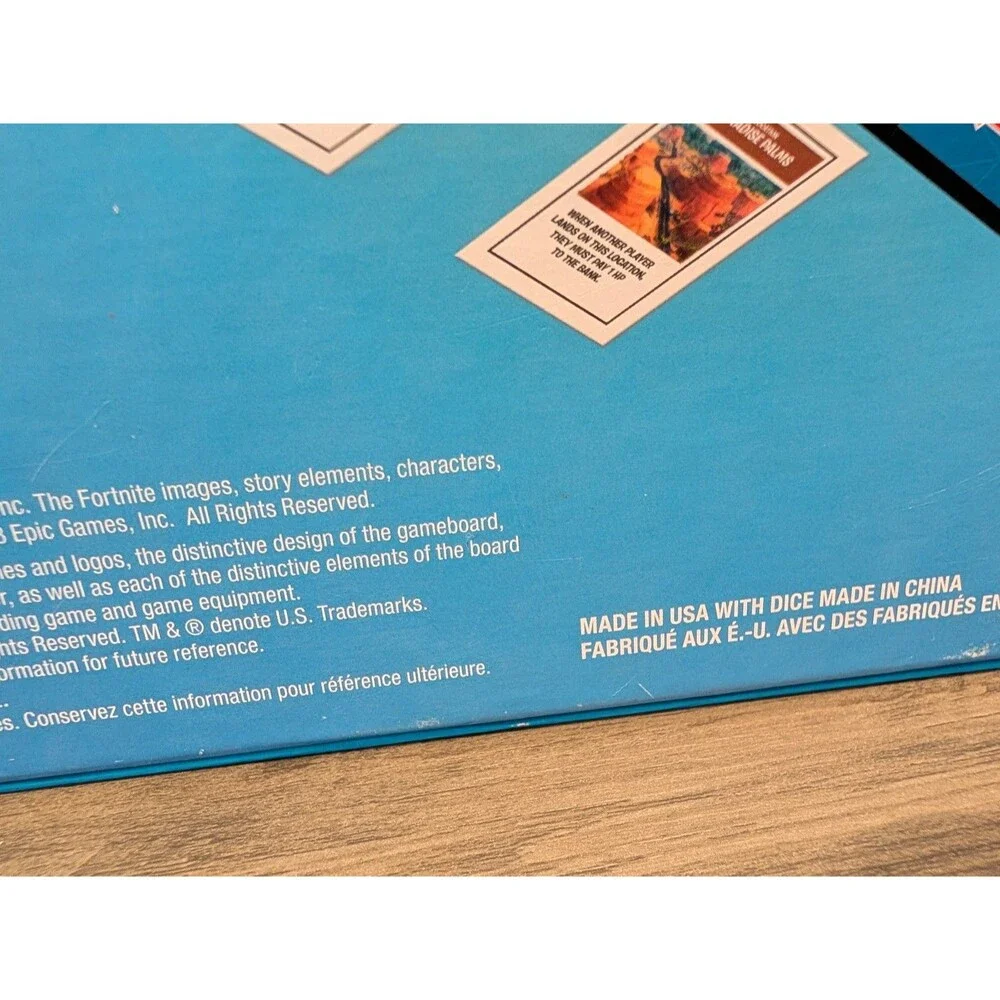 Monopoly Fortnite Edition Board Game Hasbro 2018 E6603 Blue Box 2-7